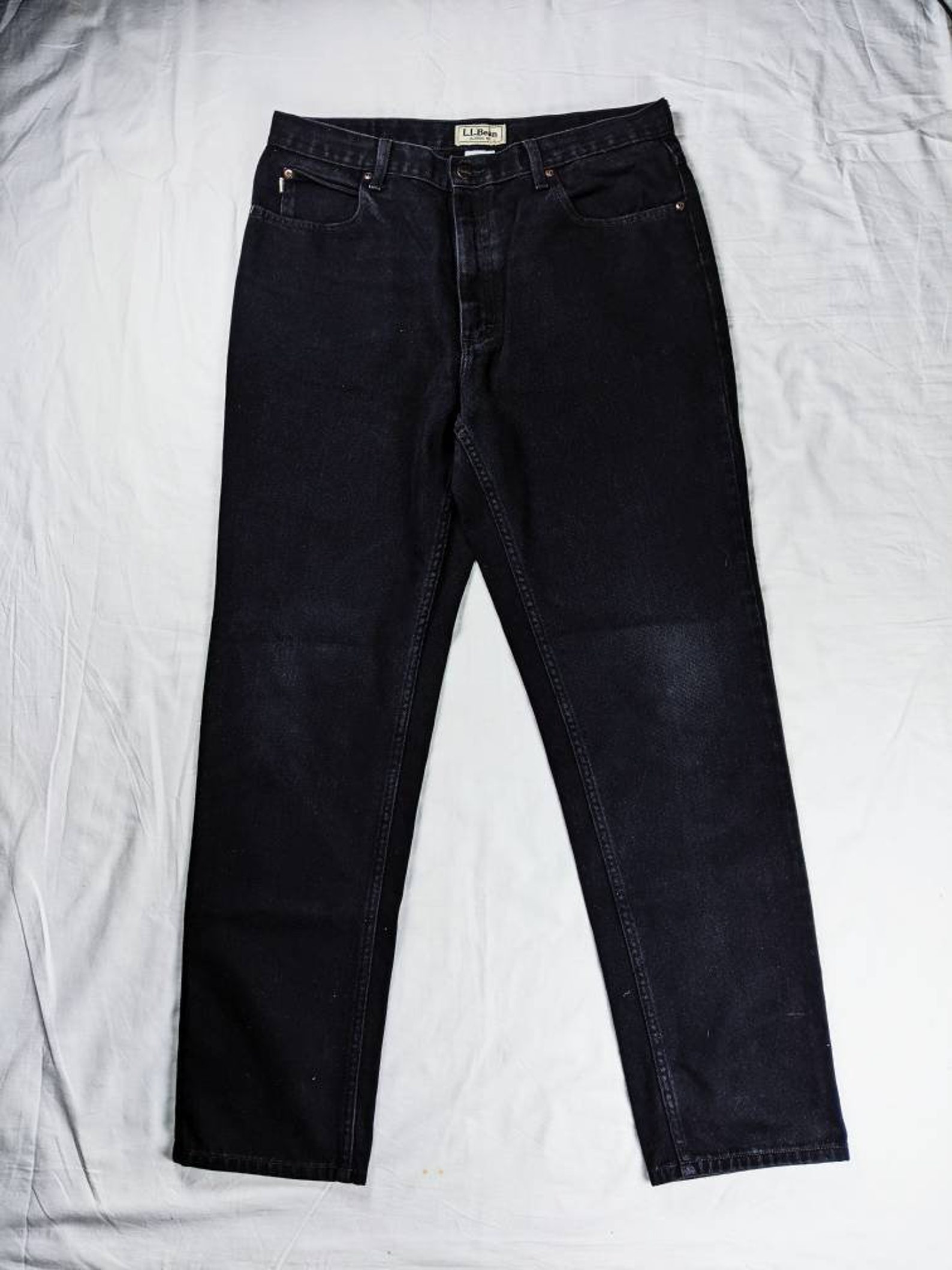Vintage L.l.bean Men's Jeans Black Big Size Etsy
