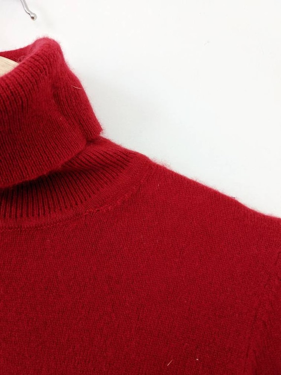 Red Cashmere Sweater Trutle Neck Valerie Stevens 2 Pl… - Gem