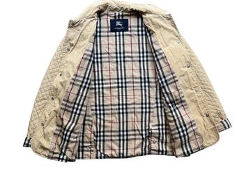 Authentic Burberry London Quilted Cropped Jacket: Nova Check, Size