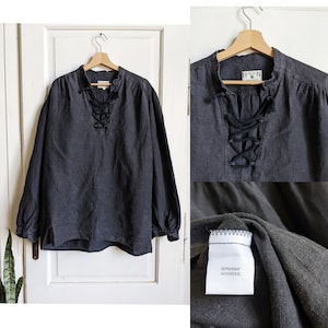 Hemp Black Longsleeve Shirt  Silk