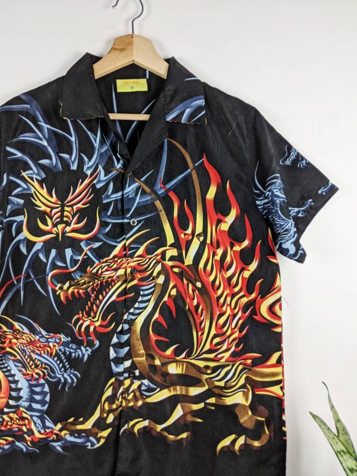 Vintage Dragon Hawaiian Shirt Full Print Ornament Multicolor - Etsy