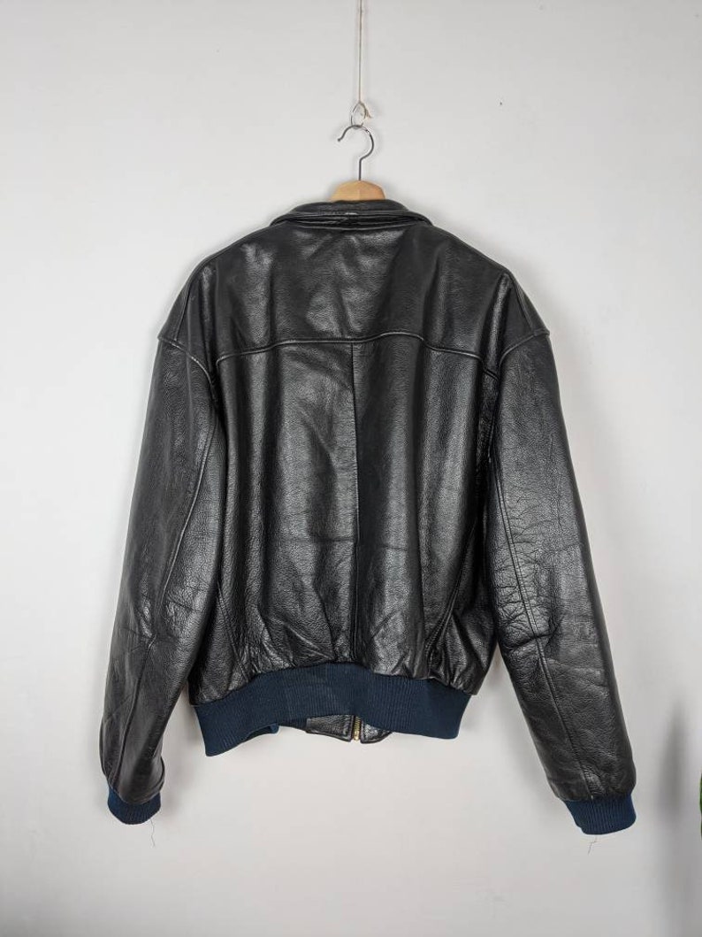 Vintage Levis Leather Jacket Made in Korea - Etsy
