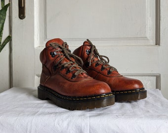 Vintage Dr Martens Chunky Boots 8280 Platform Brown Leather Vintage Dr Martens Chunky Boots 8280 Platform Brown Leather