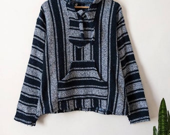 Vintage Baja-hoody | Mexicaanse dekentrui | Maat M