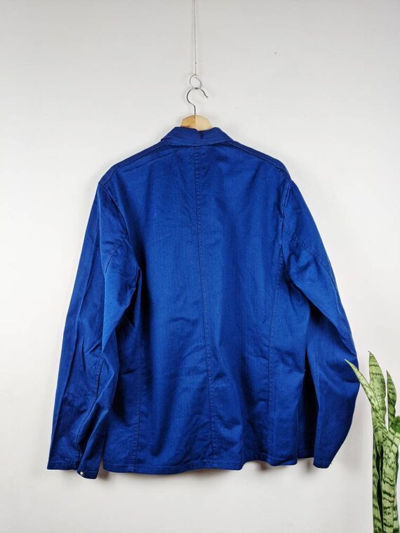 Vintage French Jacket Sanfor Chore Workwear Blue … - image 4