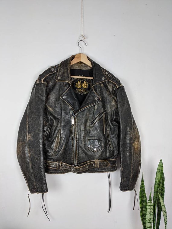 Vintage Pantera Leather Motorcycle Leather Jacket