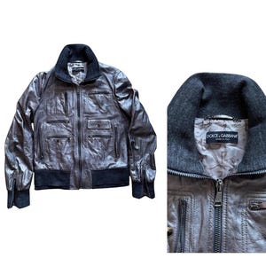 Dolce Gabbana Leather Jacket - Etsy