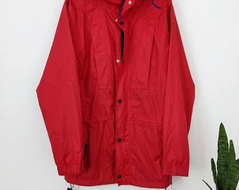 Chaqueta impermeable vintage REI Gore-Tex / Exterior rojo impermeable / Estilo años 80 / Gore-Tex / Talla M para hombre