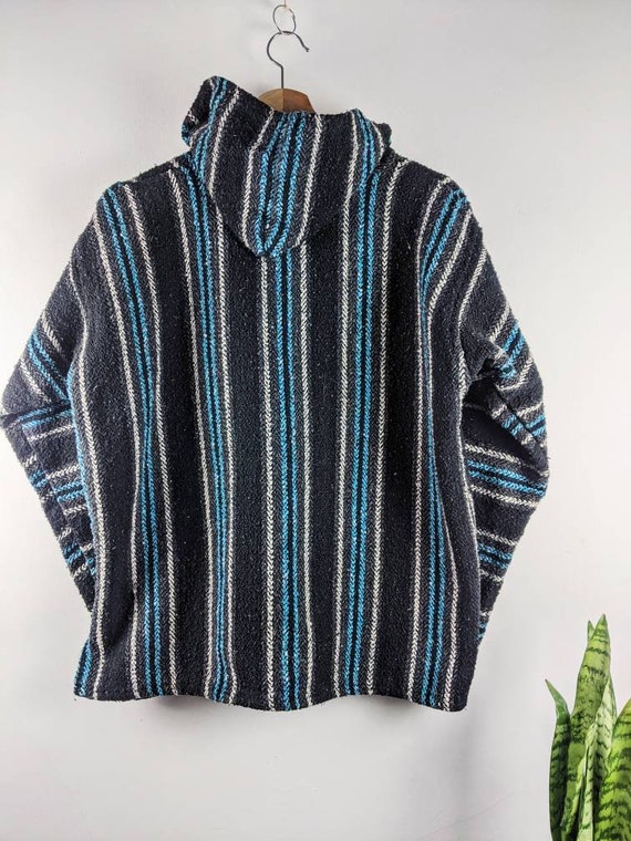 Vintage Mexican Blanket Hoodie Aztec Pattern Wool - Etsy