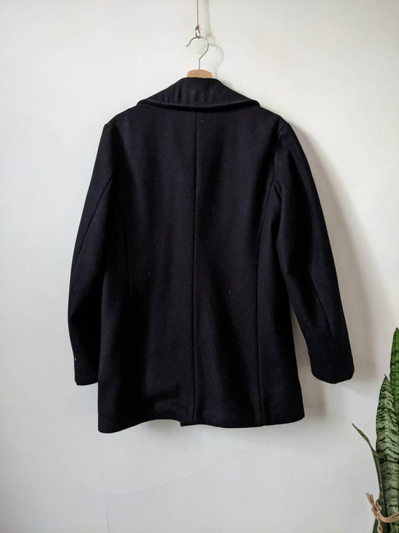 Vintage Le Glazik Breton Pea Coat Double Breasted Wool Heavy - Etsy