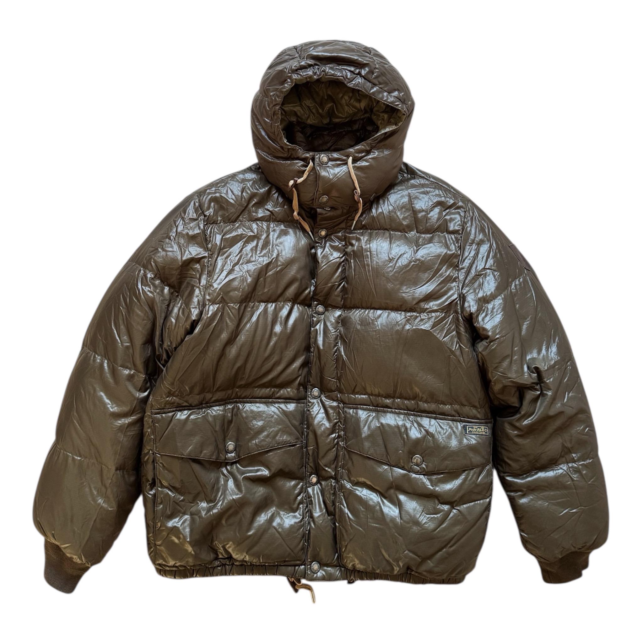 Vintage Polo Ralph Lauren Hooded Puffer Jacket – 90s Olive