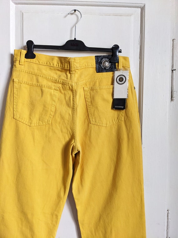 Vintage Versace Jeans Couture Yellow Jeans NWT - image 6