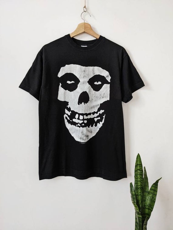 Buy Vintage Misfits Merch T-shirt 2001 Skull Double Side Online in
