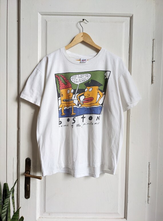 完成品 Big Vintage Hed Etsy - Boston 90s Design T-shirt Art トップス