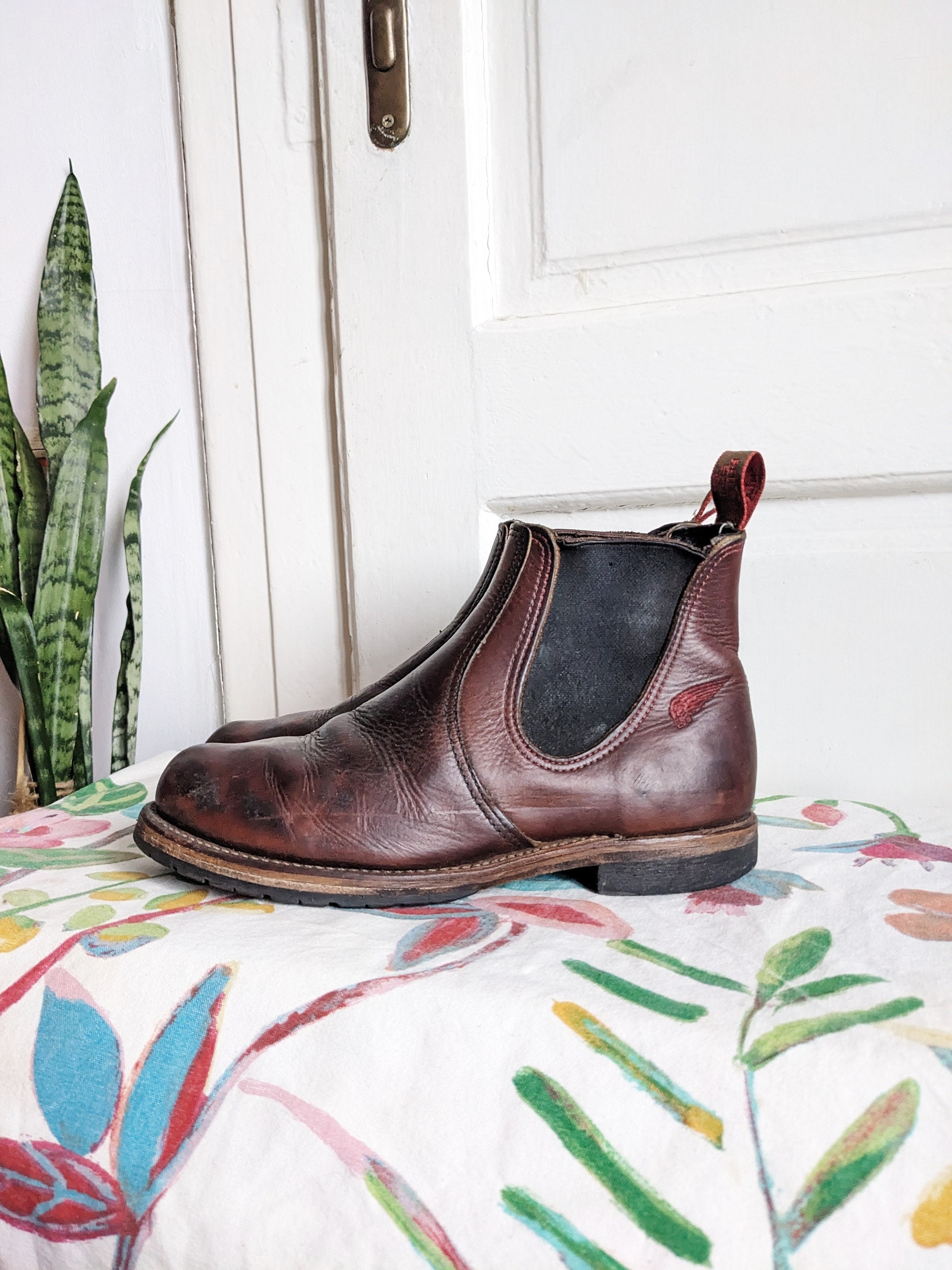 Red Wing Chelsea Rancher Boots Brown Leather Pull on 2917 USA Work