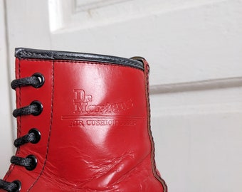 Vintage Doc Martens 1460 Red Boots England Warm Red Etsy Canada