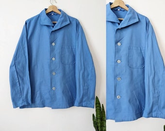 Vintage French Work Jacket Sanfor Der Blaue Greiff 70s Chore