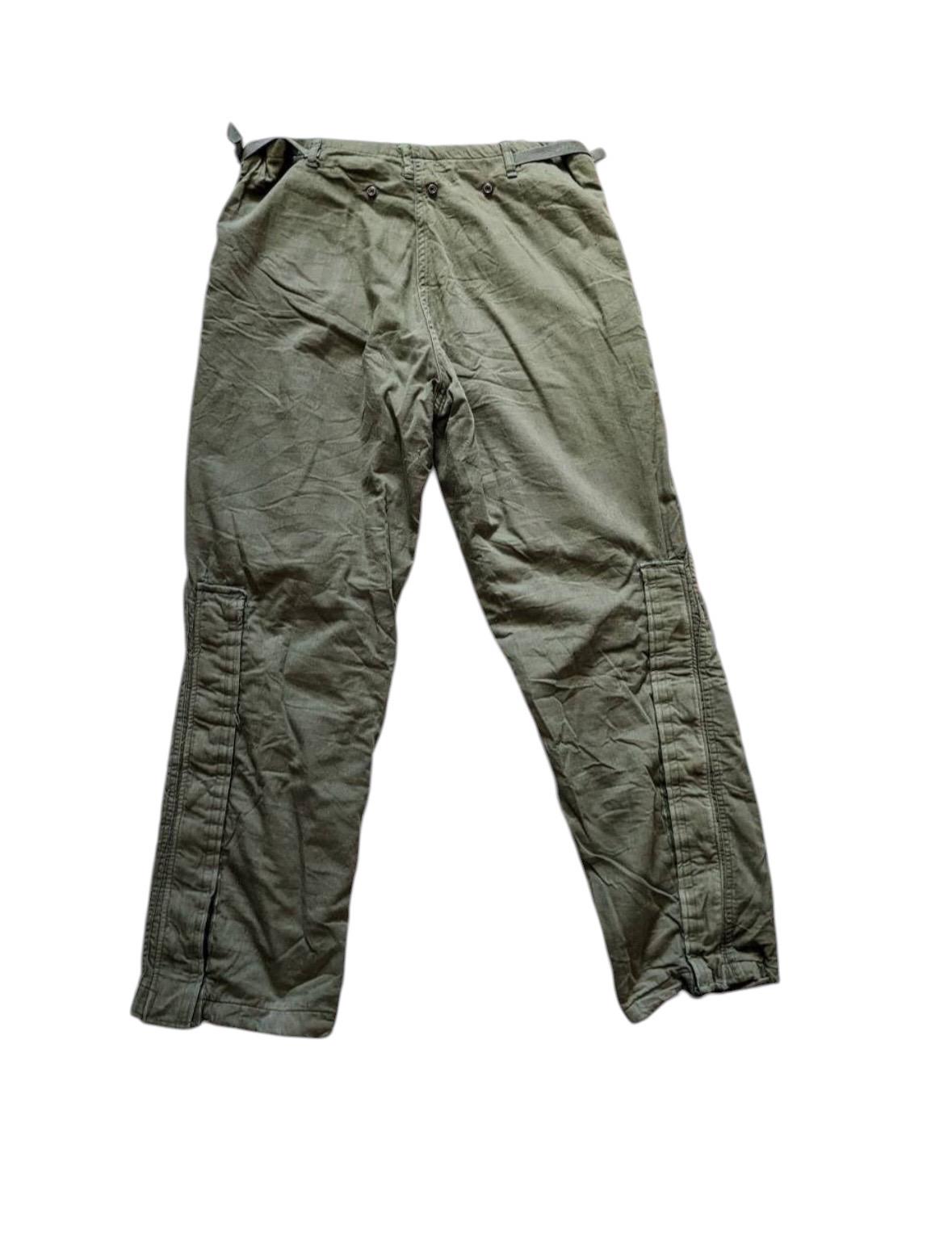 Vintage Army Pants 80s Olive Cargo Trousers Military Serval Zipper