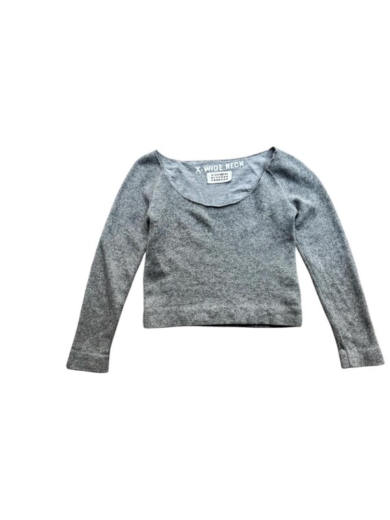 Maison Margiela, Maison Margiela Sweater Wide Neck Grey Minimal Designer Archive Knit