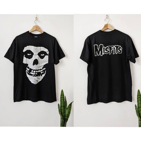 Buy Vintage Misfits Merch T-shirt 2001 Skull Double Side Online in