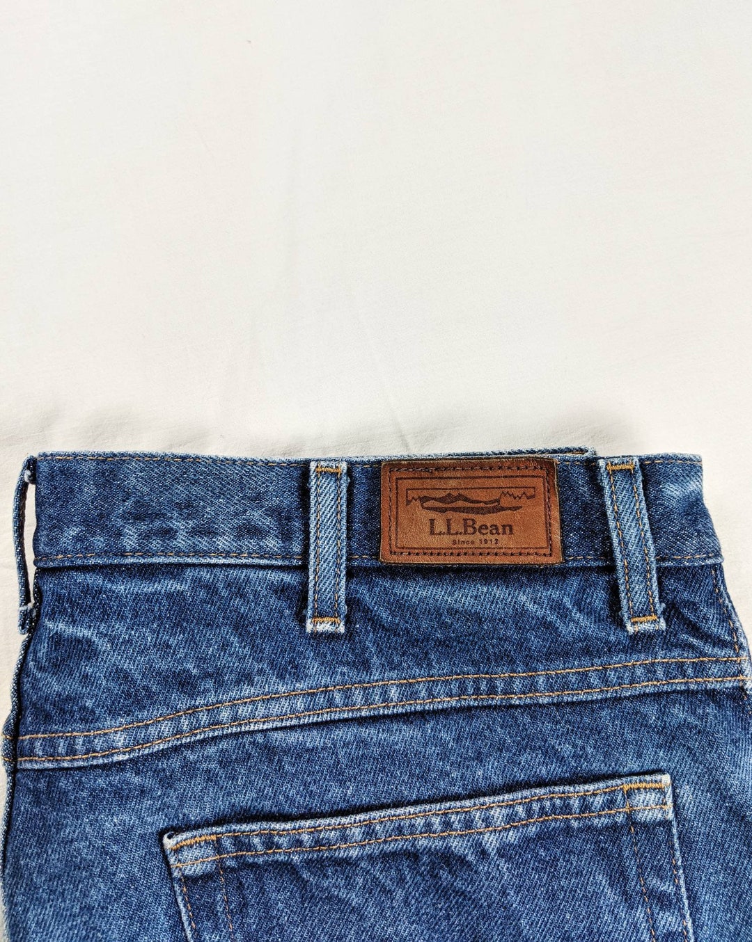 Vintage L.l.bean Men's Jeans Blue USA 90s - Etsy