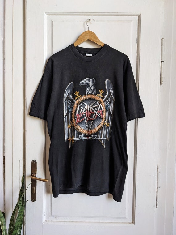 Vintage Slayer 1990 Tour Merch T-shirt - Etsy Vintage Slayer 1990 Tour Merch T-shirt - Etsy