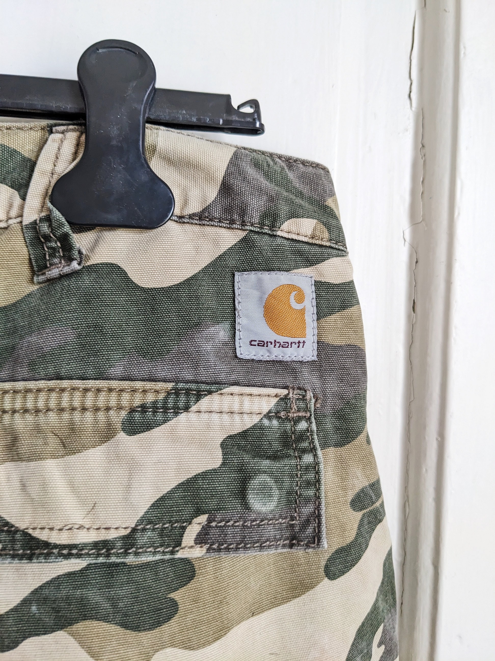 Carhartt Camo Shorts Mens Cargo Shorts Camouflage Workwear Vintage