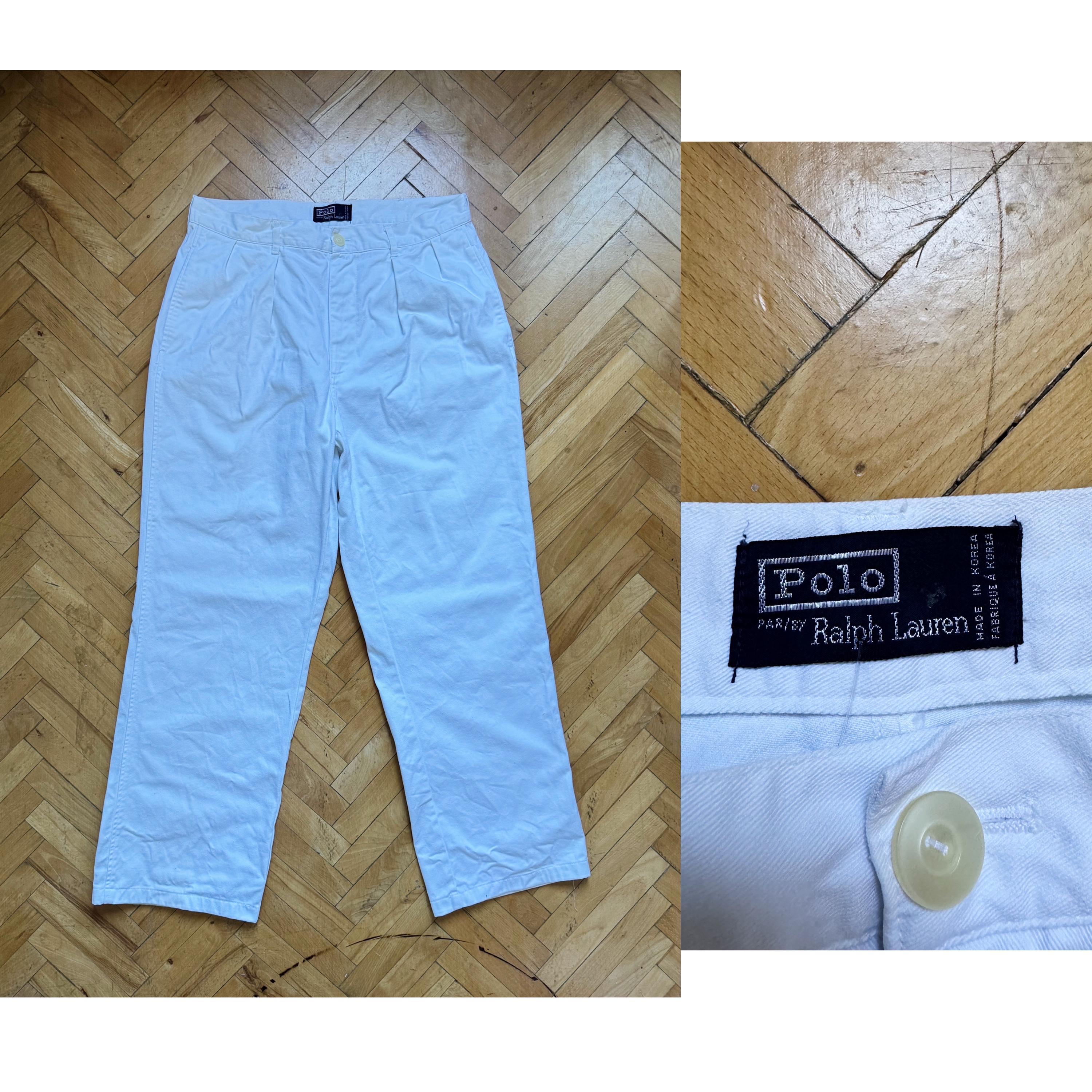 パンツ 00s Polo by Ralph Lauren White chino w34 Vintage Polo Ralph Lauren White Pants Talon Zip Chino - Etsy UK