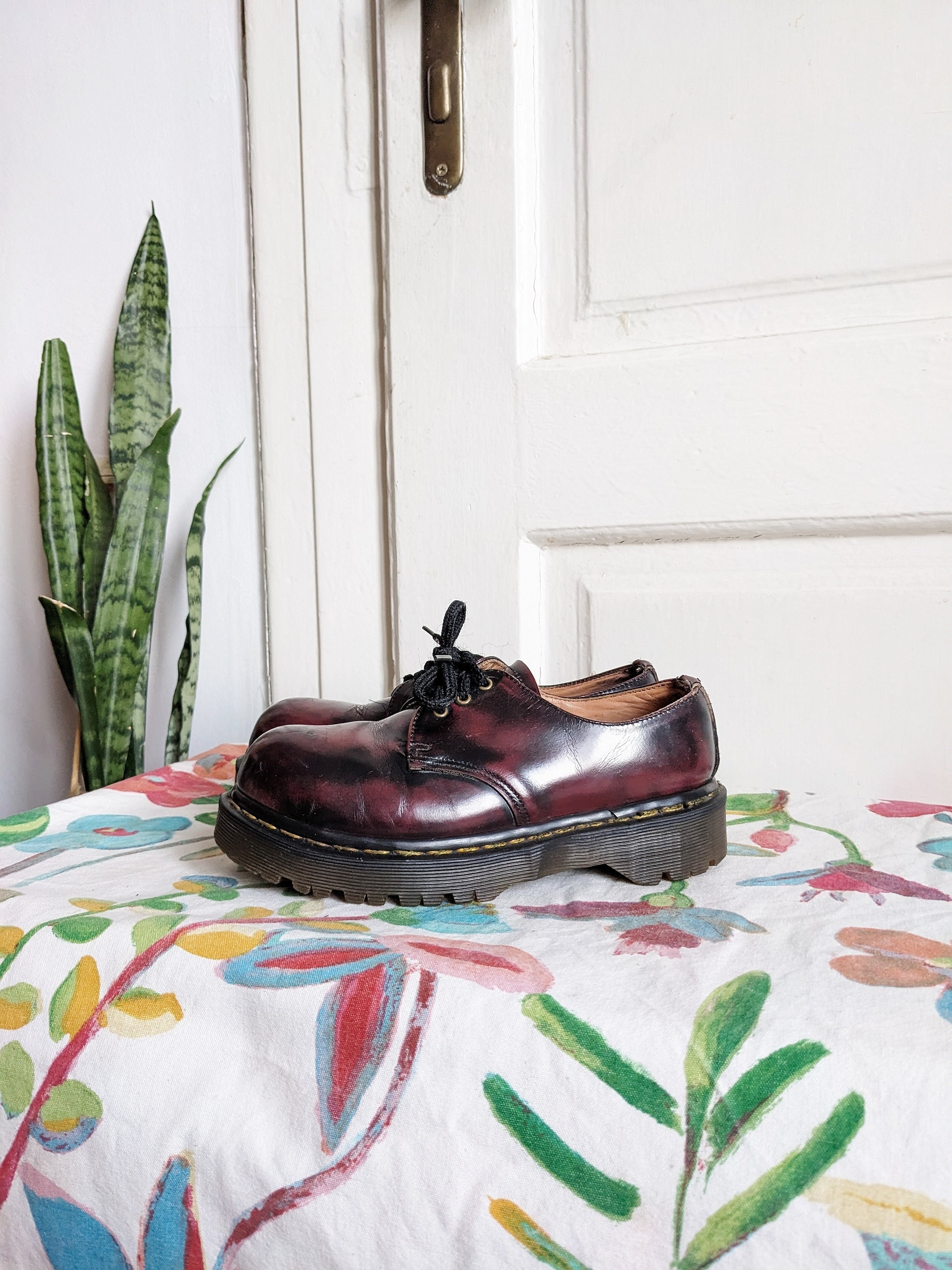 Vintage Dr. Martens Steel Toe 3 Hole Red Rube Shoes Womens - Etsy