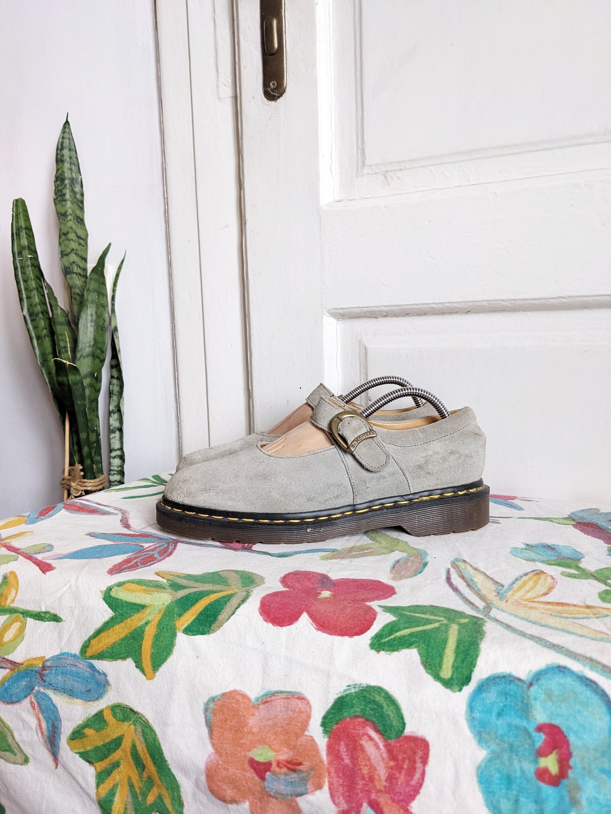 Vintage Doc Martens Mary Jane Suede Shoes England Dr Martens