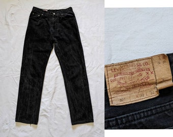 Vintage Levi's 501 Jeans Black USA 32/32 Faded