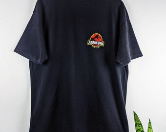 Vintage Jurassic Park 1992 Movie Merch T-shirt Double Side