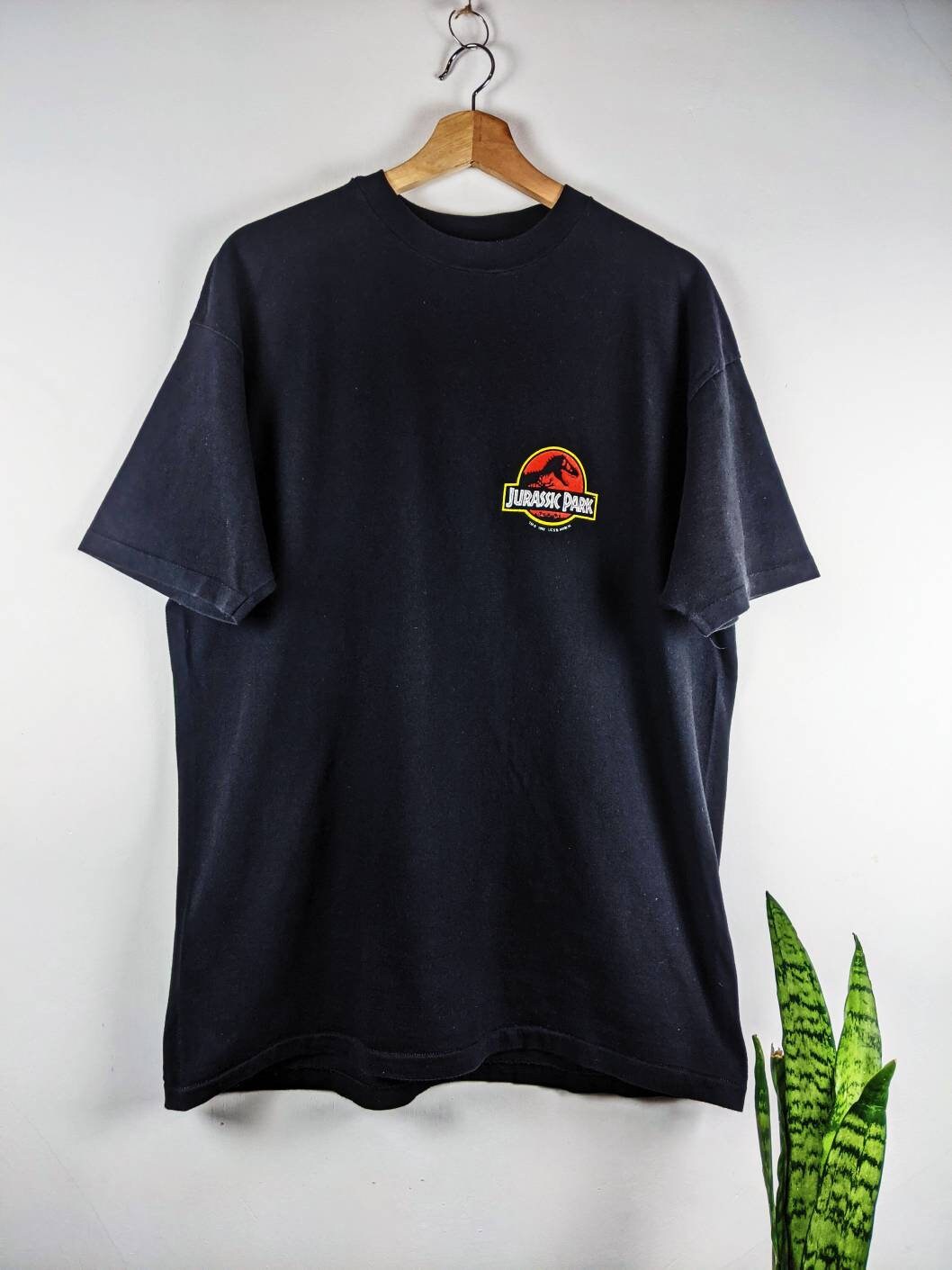 T*M様 Jurassic Park Tシャツ 1992年製 ブラック Vintage Jurassic Park 1992 Movie Merch T-shirt Double Side