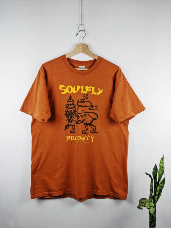 Soulfly Merch Prophecy 2004 Double Side T-shirt Sepultura Soulfly Merch Prophecy 2004 Double Side T-shirt Sepultura