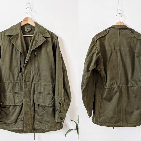 Vintage Military Jacket French Olive 1960s M65