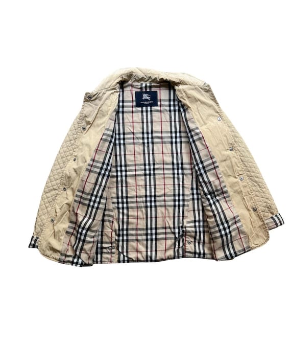 Vintage Burberry Quilted Jacket Gold Nova Check - Etsy Israel