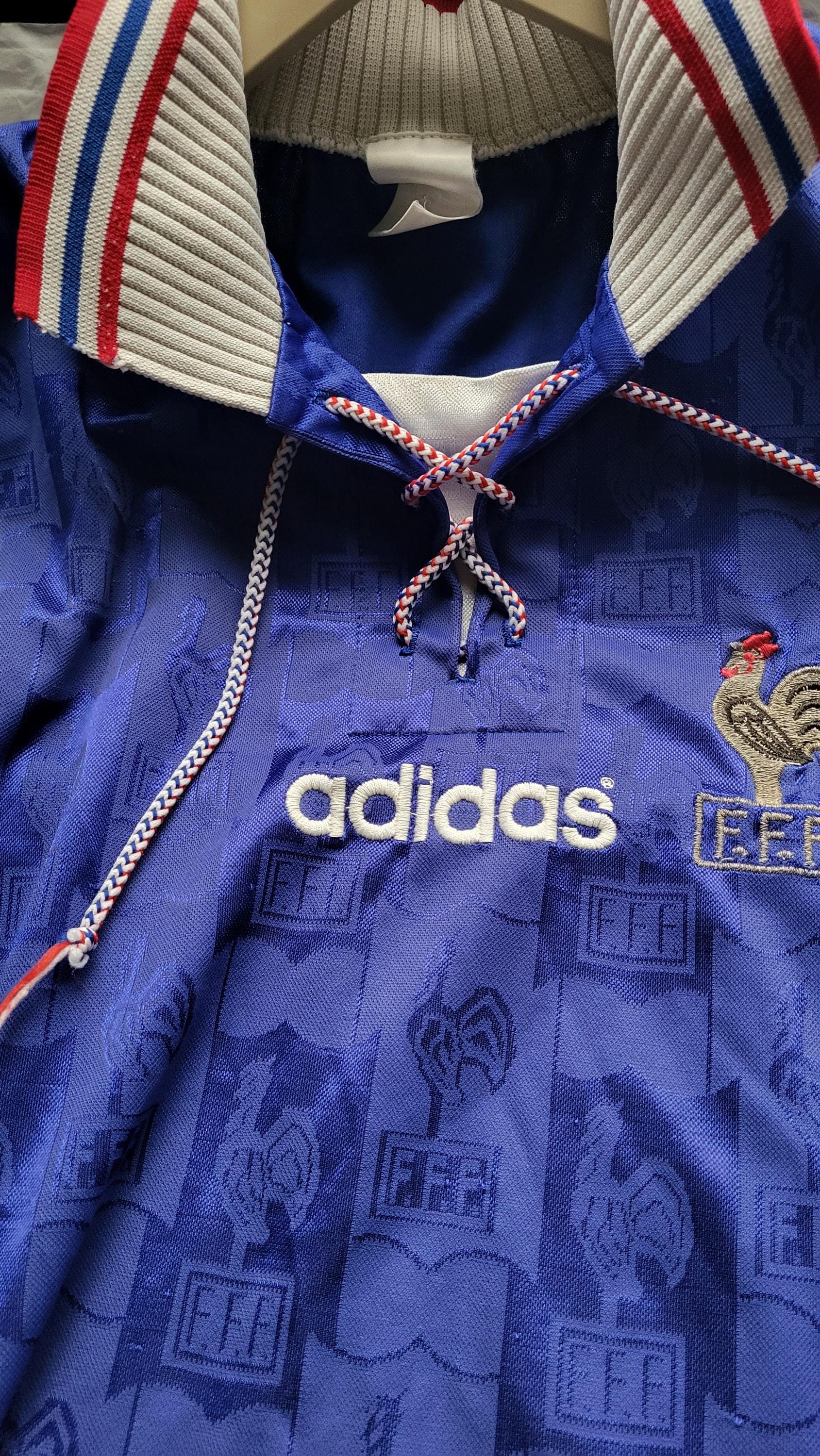 Vintage 90s Adidas France National Team Football Jersey / 1994-96