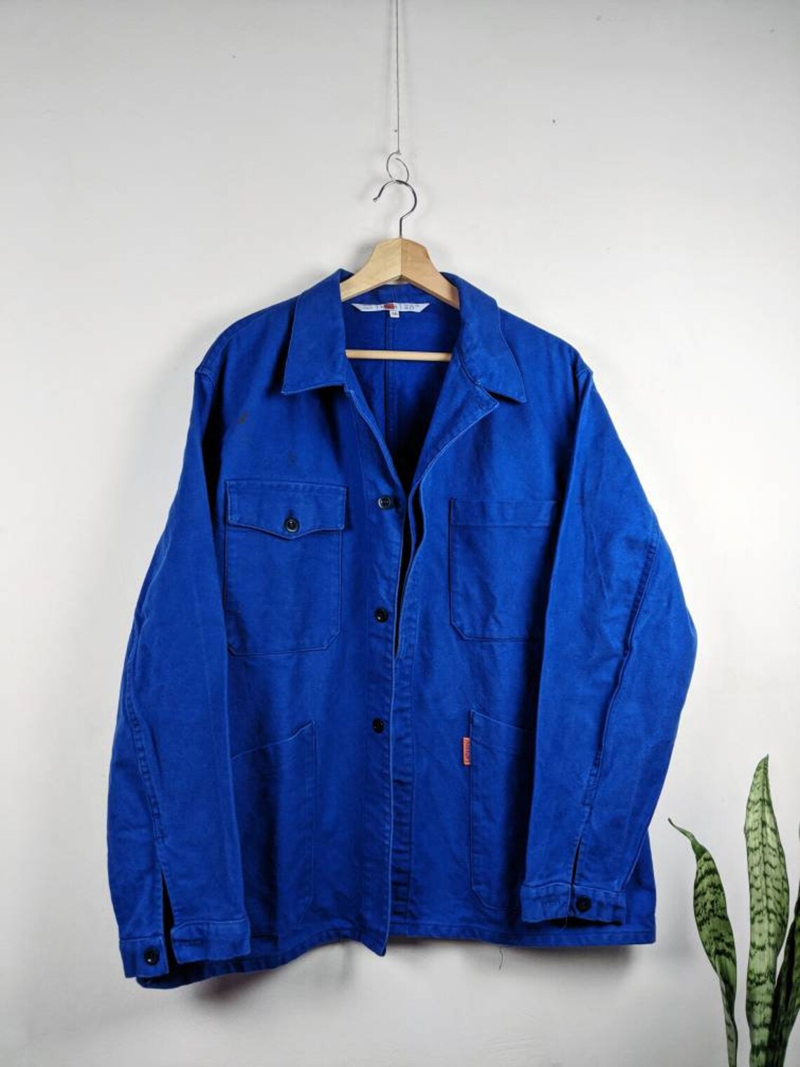 Vintage Chore Jacket French Sanfor Workwear Blue Chore Jacket Etsy