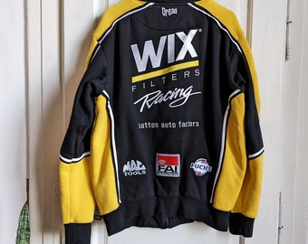Vintage Nascar Racing Jacket | Full Zip Embroidered Patches WIX