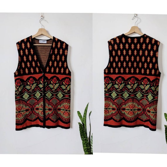 VINTAGE LIKE JACQUARD OVER VEST