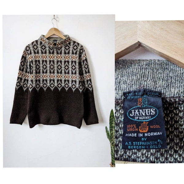 Vintage Norwegian Janus of Norway Sweater Wool Nordic