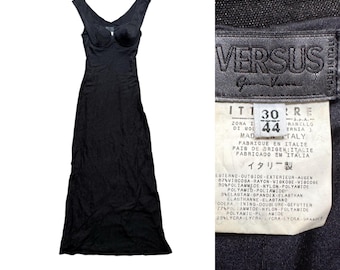 1999 Rare Versace by Donatella Black Velvet Turquoise Beaded Formal Dress - Etsy UK 1999 Rare Versace by Donatella Black Velvet Turquoise Beaded Formal Dress - Etsy UK