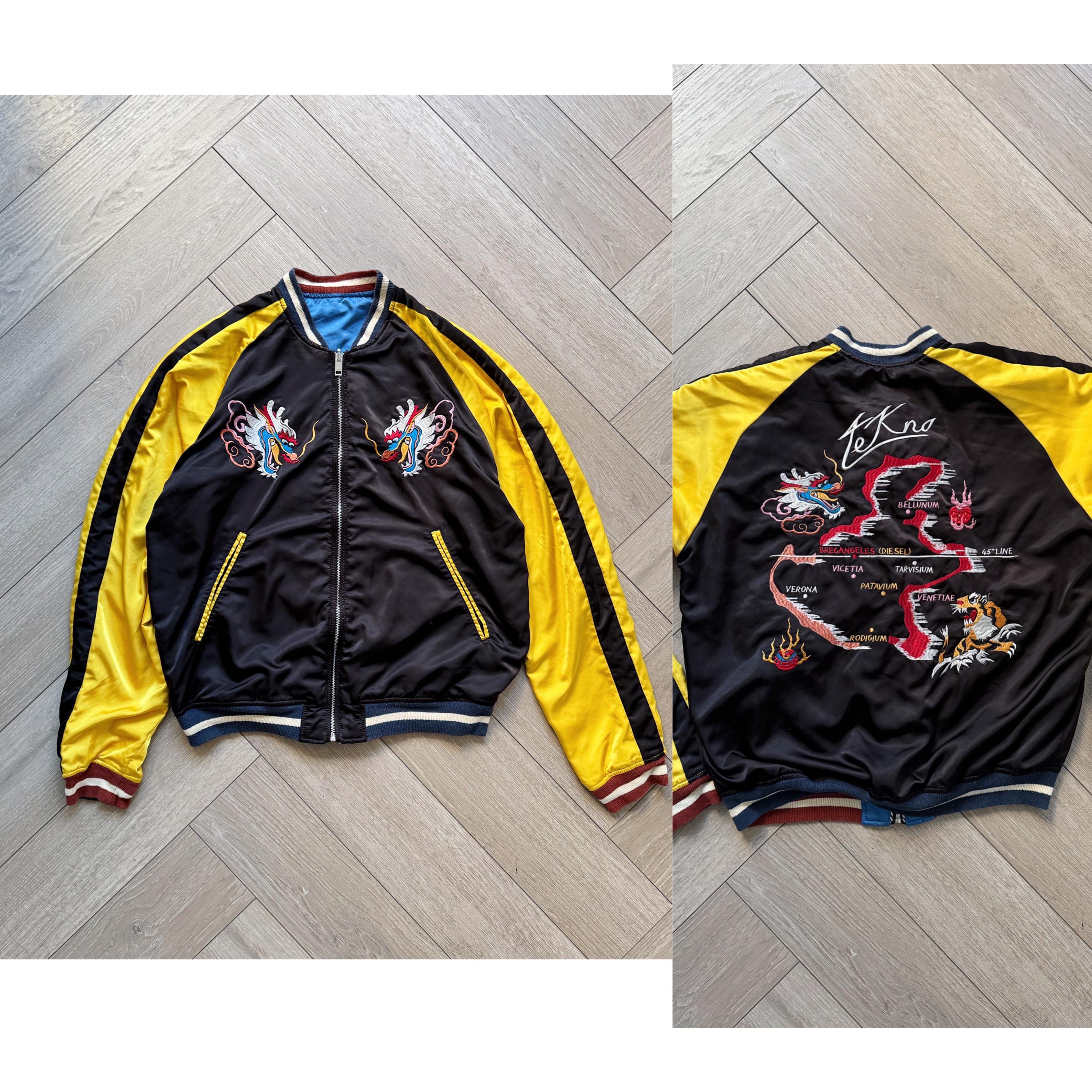 ジャケット・アウター 00s y2k yaponskii reversible bomber jkt Y2K Ecko Unltd Reversible Bomber Jacket Sz. M