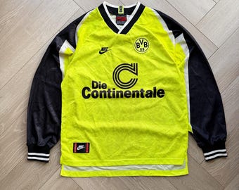 Vintage Borussia Dortmund 1995/1996 Home Fotball Jersey Longsleeve