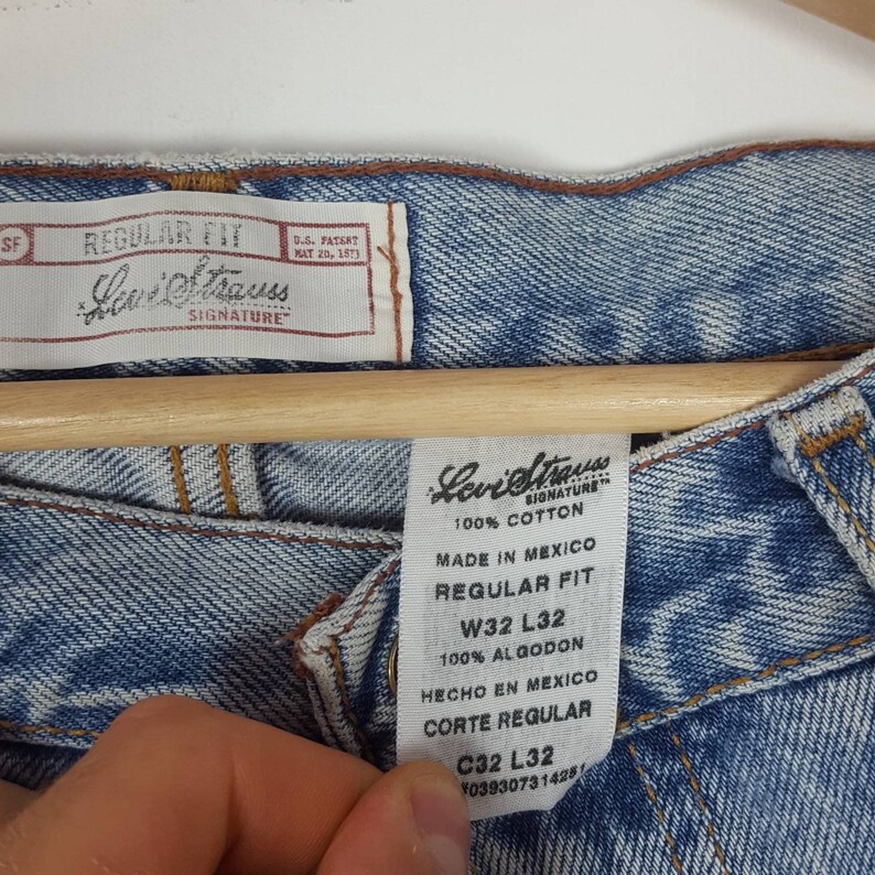 Vintage Levi's Signature Jeans Denim USA Stone Washed - Etsy