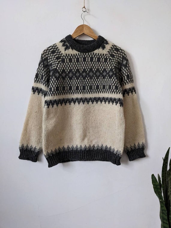 Vintage Norwegian Sweater Eskimo Wool Knitwear Ic… - image 7