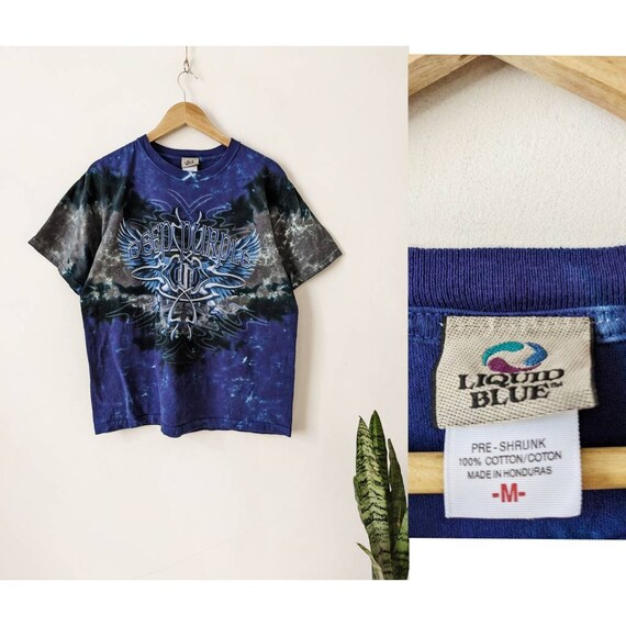 ディープパープル Tシャツ リキッドブルー マーチ タイダイ - Etsy 日本