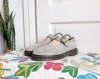 Vintage Doc Martens Mary Jane Suede Shoes England Dr Martens 8141