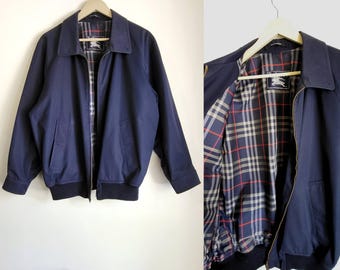 Vintage Burberry Harrington Jackets Novacheck - Etsy