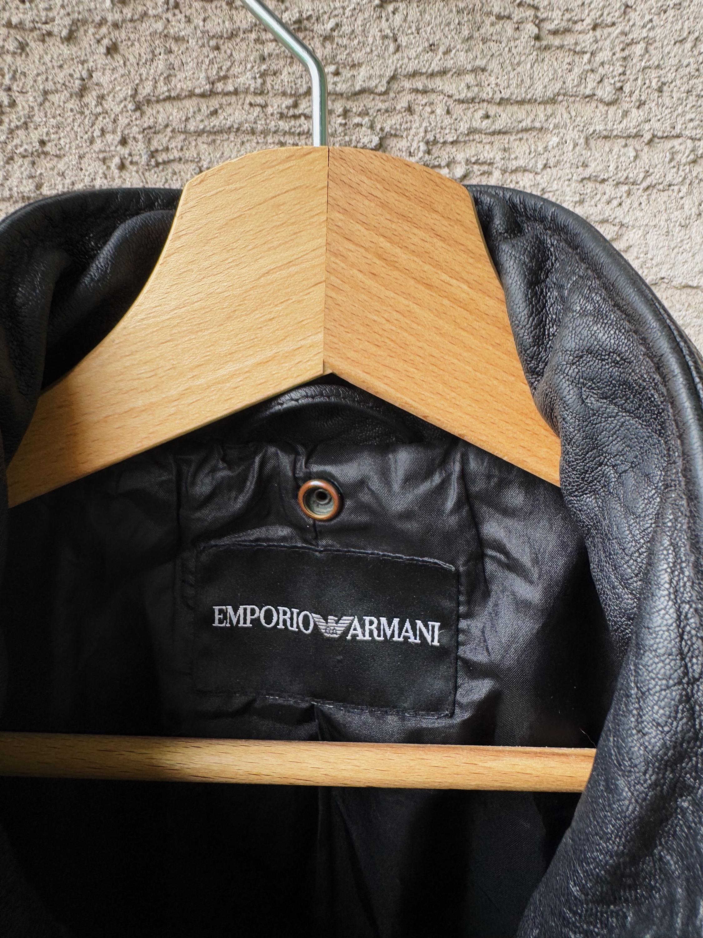 Archive Emporio Armani Leather Jacket Avant-garde - Etsy